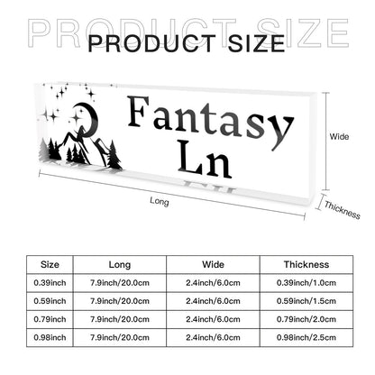 Library Sign Bookshelf Decor Fantasy Ln Street Sign