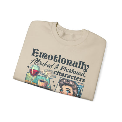 Bookish Sweatshirt - Emotionally Attached To Fictional Characters