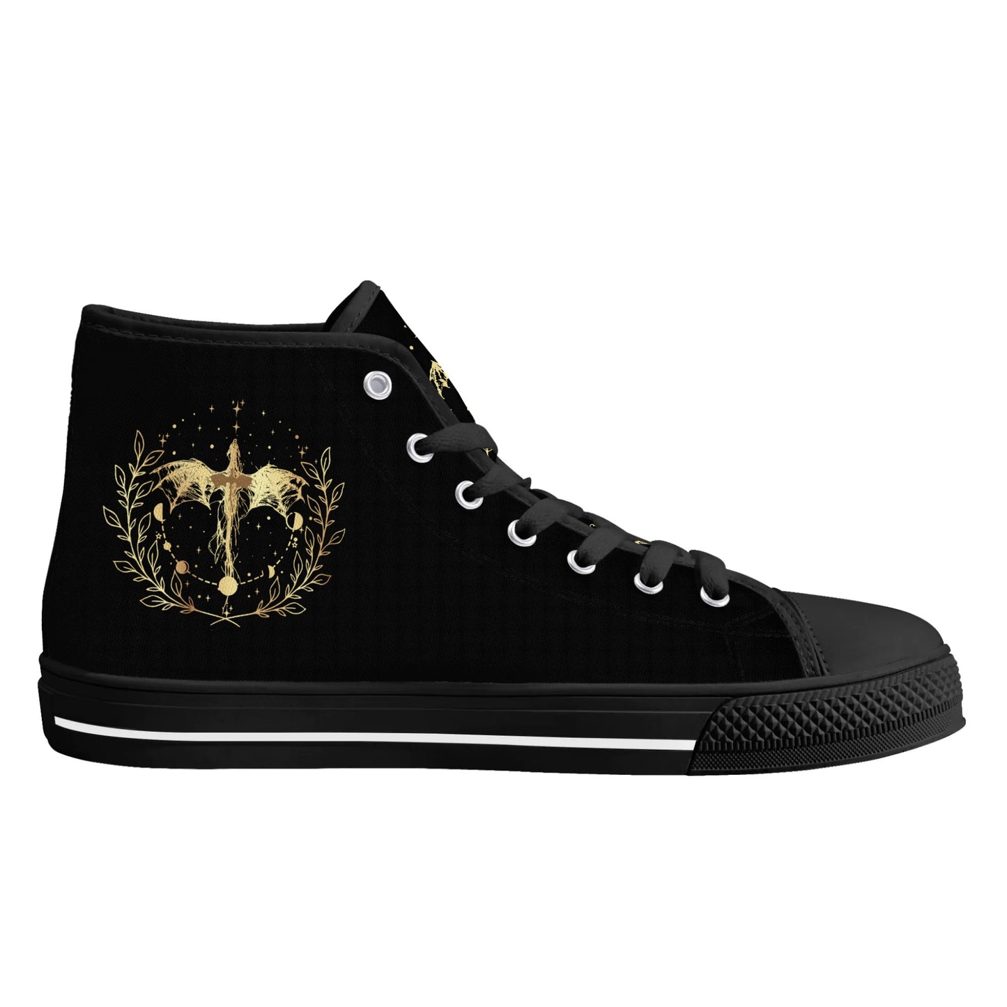 Dragon Rider War College High Top Canvas Shoes Gift For Fantasy Book Lovers