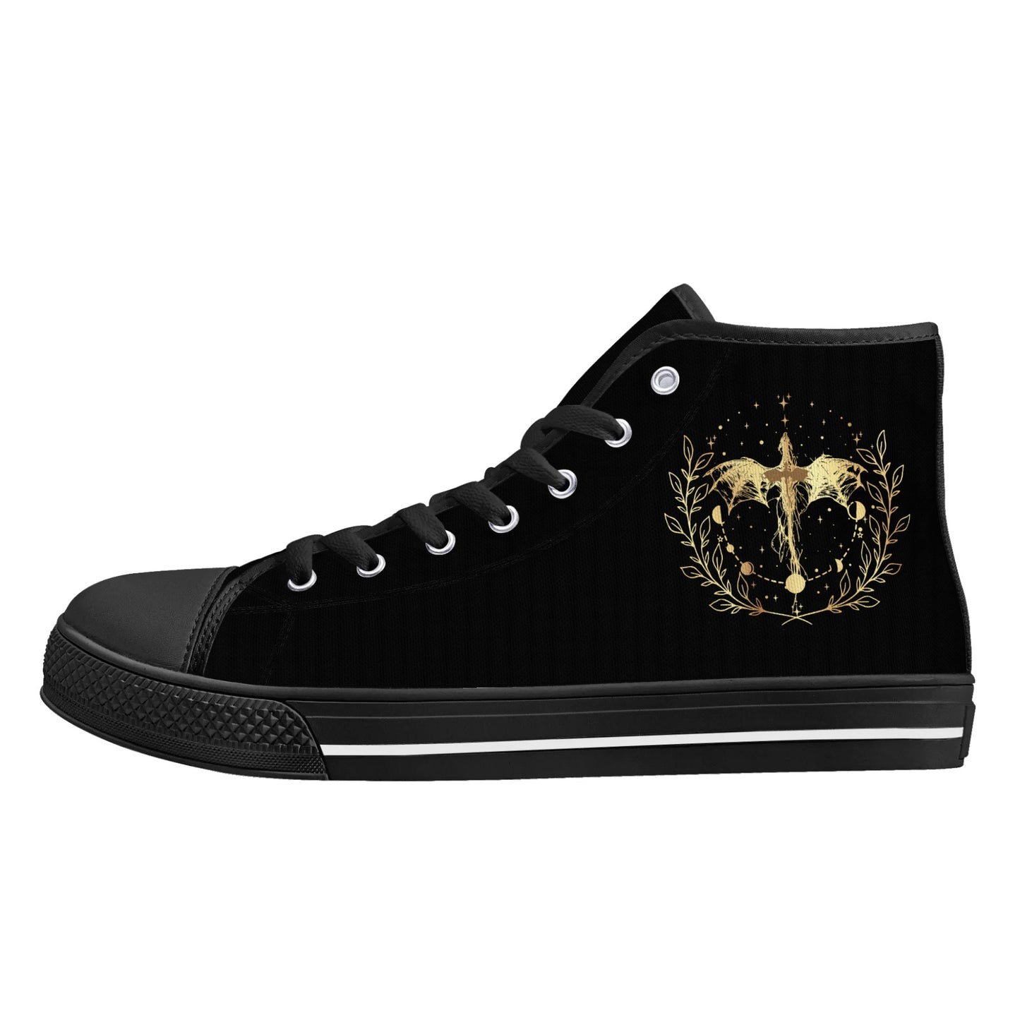 Dragon Rider War College High Top Canvas Shoes Gift For Fantasy Book Lovers