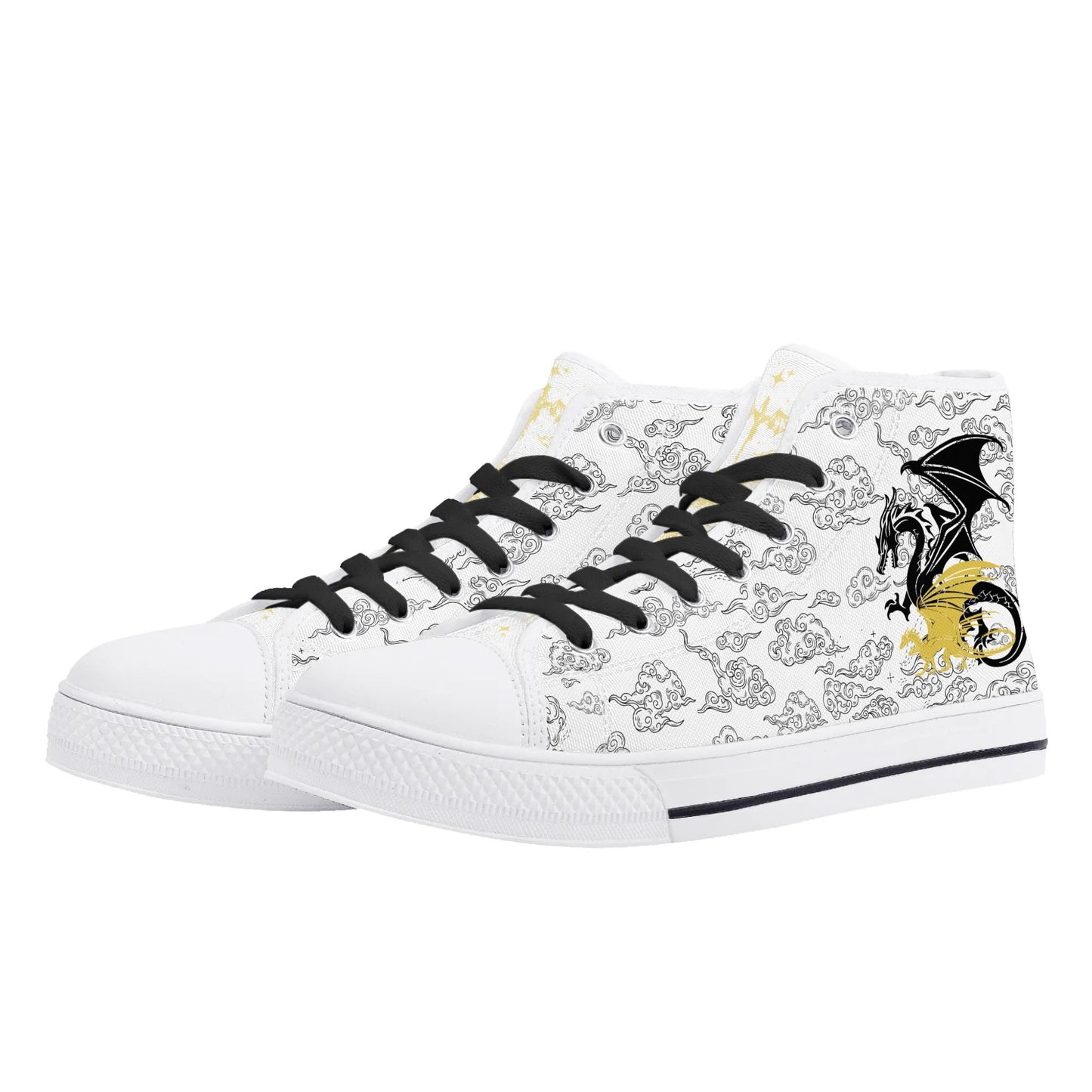 Dragon Rider War College High Top Canvas Shoes Gift For Fantasy Book Lovers