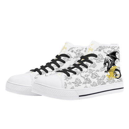 Dragon Rider War College High Top Canvas Shoes Gift For Fantasy Book Lovers