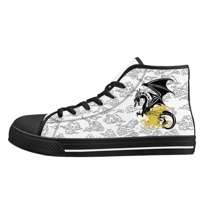 Dragon Rider War College High Top Canvas Shoes Gift For Fantasy Book Lovers