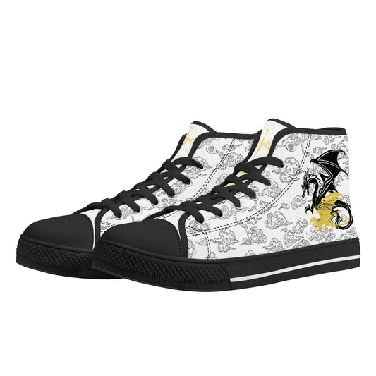 Dragon Rider War College High Top Canvas Shoes Gift For Fantasy Book Lovers