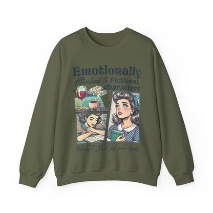 Bookish Sweatshirt - Emotionally Attached To Fictional Characters