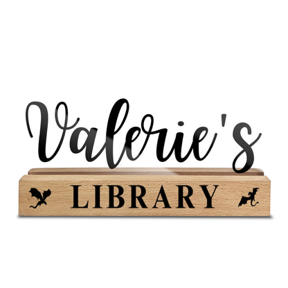 Personalized Acrylic Library Sign Nameplate